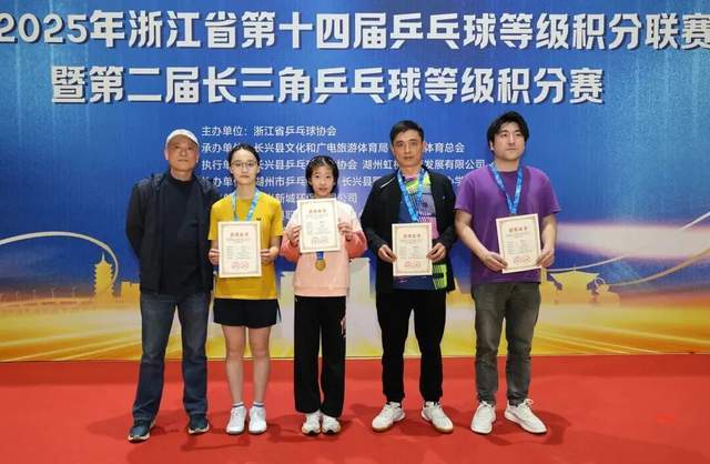 “新城环保杯”2025年浙江省第十四届乒乓球等级积分联赛(长兴站)暨第二届长三角乒乓球等级积分赛落幕